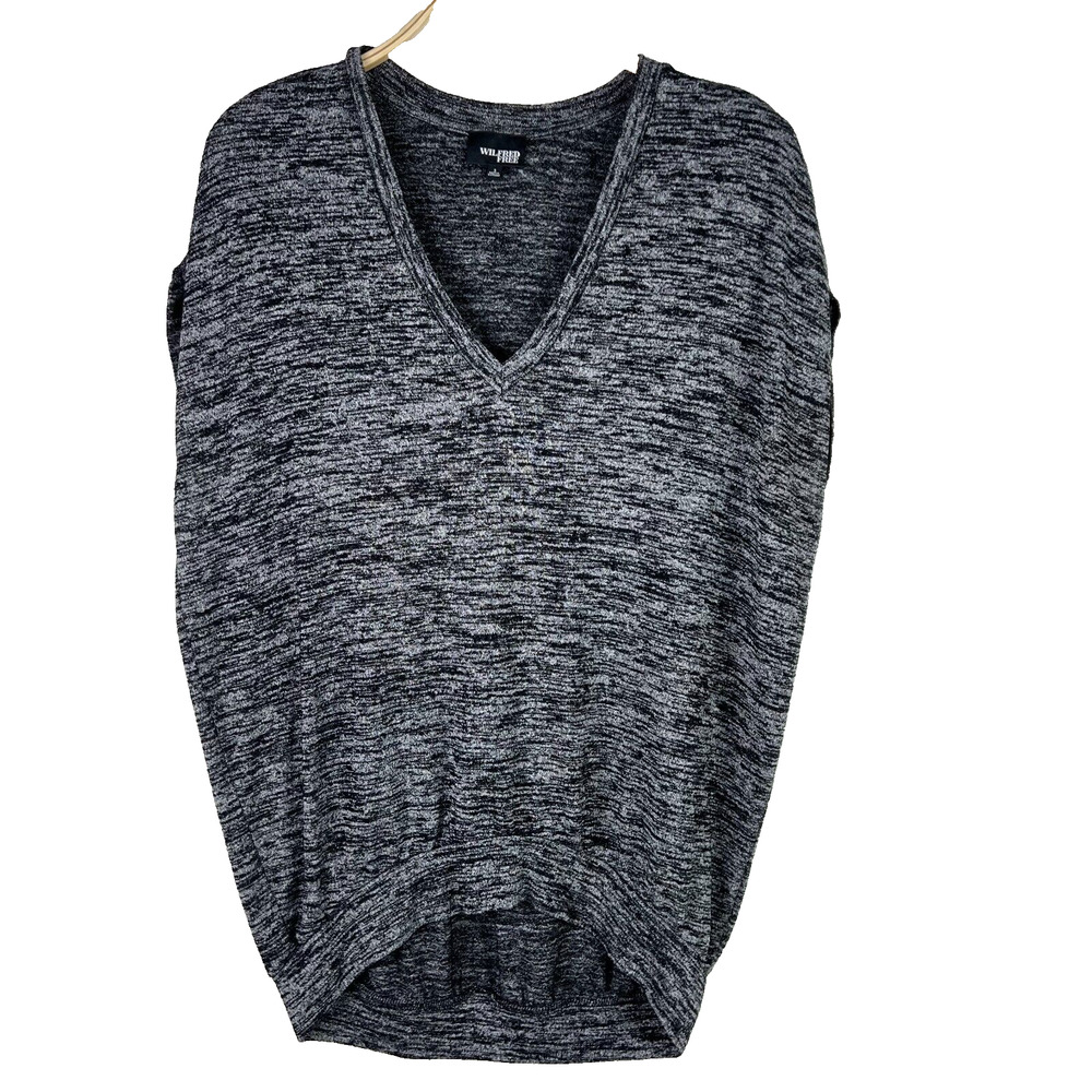 Wilfred Women's Size‎ Small Black Gray Oversize Short Sleeve Top